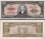 *20 Pesos Kuba 1960, P80c UNC