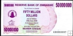 *50 000 000 Dolárov Zimbabwe 2.4.2008, P57 UNC