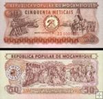 *50 Meticais Mozambik 1980, P125 UNC