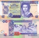 *2 belizejské doláre Belize 2002, P60b UNC