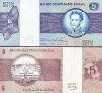 *5 Cruzeiros Brazília 1970-1979 P192 UNC *5 Cruzeiros Brazília 1970-1979 P192 UNC