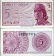5 Sen Indonésie 1964, P91 UNC