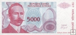 *5000 Dinárov Bosna a Hercegovina (Srbsko) P152 UNC