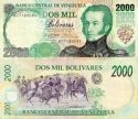*2000 Bolívares Venezuela 1998, P77 UNC