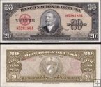 *20 Pesos Kuba 1949-60, P80 UNC