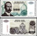 *500 000 000 Dinárov Bosna a Hercegovina (Srbsko) P158 UNC