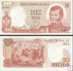 *10 Pesos Čile 1975, P150a UNC