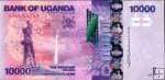 *10 000 Šilingov Uganda 2010-15, P52 UNC