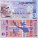 *3 Doláre Antarktída 1.9. 2008 polymer UNC