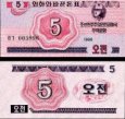 5 Chon Severná Kórea 1988, P32 UNC 5 Chon Severná Kórea 1988, P32 UNC