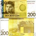 *200 Som Kirgizsko 2010-2016 P27 UNC