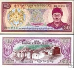 *50 Ngultrum Bhután 1992 P17b UNC