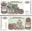 *500 000 Dinárov Chorvátsko, Srbská Krajina 1993 R23 UNC