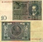 *10 Reichsmark mariek Nemecko 1929, P180a XF