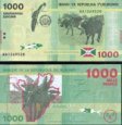 *1000 Frankov Burundi 2015, P51 UNC *1000 Frankov Burundi 2015, P51 UNC