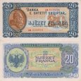 *20 Franga Albánsko 1945 P16 UNC *20 Franga Albánsko 1945 P16 UNC