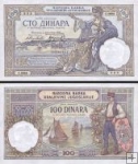 *100 Dinárov Juhoslávia 1929, P27b AU