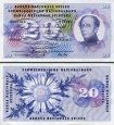 *20 Frankov Švajčiarsko 1955-76, P46 VF *20 Frankov Švajčiarsko 1955-76, P46 VF