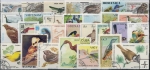 Známky tematické - 50 rôznych, vtáci
