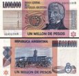 *1 000 000 Pesos Argentína 1981-83, P310 UNC *1 000 000 Pesos Argentína 1981-83, P310 UNC