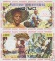10 Nových frankov Francúzske Antily 1960 P02s SPECIMEN - REPLIKA