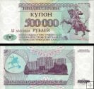 *500 000 Rublov Podnestersko 1997, P33 UNC