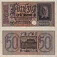 *50 Reichsmark Nemecko - okupované územia 1939 AU *50 Reichsmark Nemecko - okupované územia 1939 AU