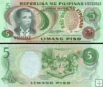 *5 Piso Filipíny 1978, P160b UNC