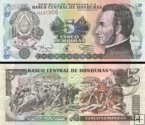 *5 Lempiras Honduras 1996, P81a UNC