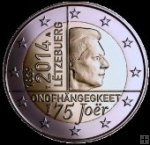*2 Euro Luxemburgsko 2014, 175 rokov nezávislosti