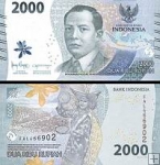2 000 Rupií Indonézia 2022 P163a UNC
