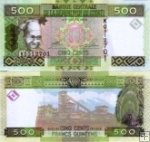 *500 Guinejských frankov Guinea 2012, P39b UNC