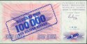 *100 000 Dinárov Bosna a Hercegovina 1993 UNC