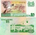 *5 Dollars Singapúr 1976, P10 UNC
