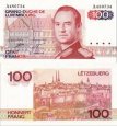 *100 Frankov Luxembursko 1986, P57 UNC *100 Frankov Luxembursko 1986, P57 UNC