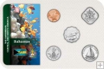 Sada 5ks mincí Bahamy 1-25 Cents 1974-2016 v blistri