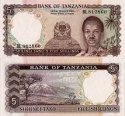 *5 Šilingov Tanzánia 1966 P1 UNC