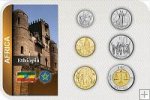 Sada 6 ks mincí Etiópia 1 Cent - 1 Birr 1977 - 2010 blister