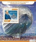 *Známky Džibutsko 2017 Ferdinand von Zeppelin hárček MNH
