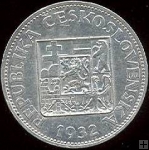 *Desaťkoruna - 10 Kč Československo 1932 AU, KM 15