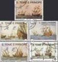 Známky Svätý Tomáš 1989 Plachetnice, razítkovaná séria