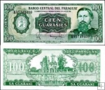 *100 Guaranies Paraguaj 1982, P205 UNC