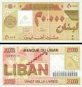 *20 000 Livres Libanon 1994-95, P72 UNC