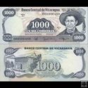 *1000 Córdobas Nikaragua 1985 P145b XF