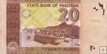 *20 Rupií Pakistán 2005-6, P46 UNC