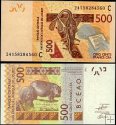 *500 Frankov Burkina Faso, Západoafrické štáty 2024 P319Cm UNC