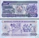 *500 Meticias Mozambik 1986, P131b UNC