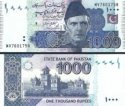 *1000 Rupií Pakistan 2015-219, P50 UNC