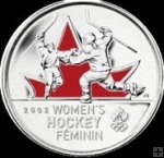 *25 centov Kanada 2009 kolor., OH Ženský hokej