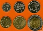 Namíbia 5-10-50 Cents + 1-5-10 Dollars UNC